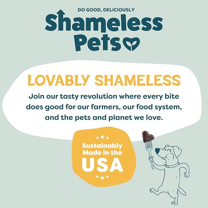 Shameless Pets Soft-Baked Dog Treats, Bananas for Bacon | Healthy Treats for Small, Medium & Large Dogs | Skin & Coat Support with Omega-3 & Omega-6 | Grain-Free, Made in USA | 6 oz