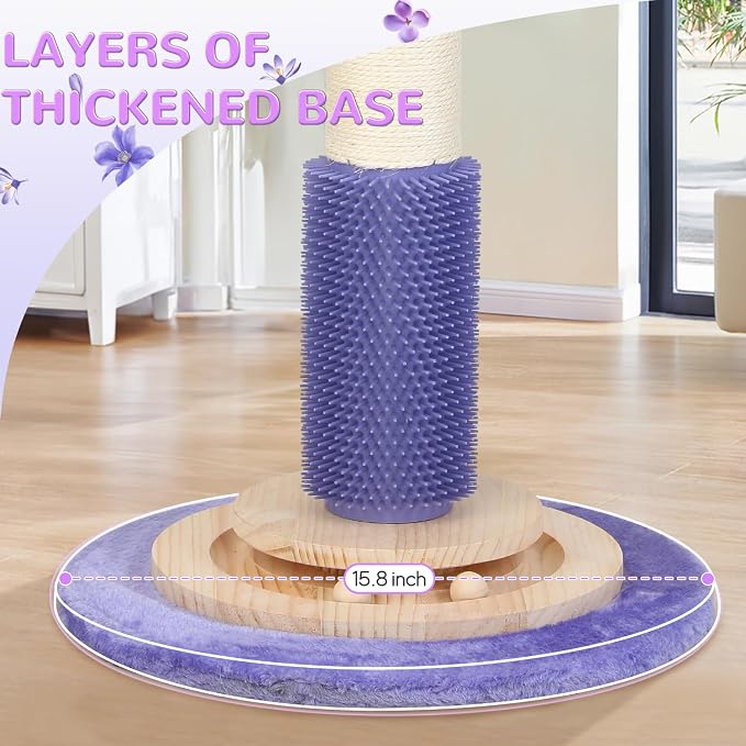 Cat Scratching Post,45'' Tall Vertical Cat Scratcher Tree Toys for Indoor Large Adults