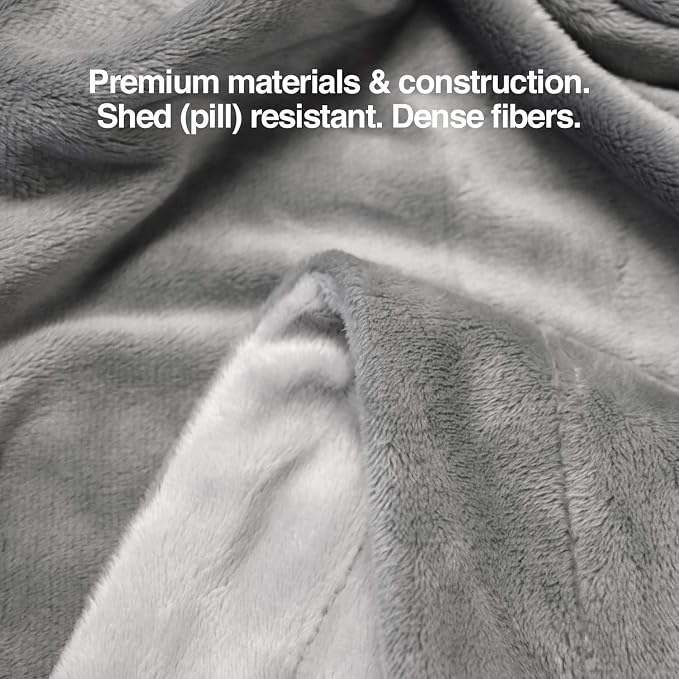 PetFusion Premium Dog & Cat Blanket | Ultra Soft Pet Blanket Available in Plush or Quilted; 2 Colors (Grey; Brown) | Perfect for Small Dogs & Large Dogs