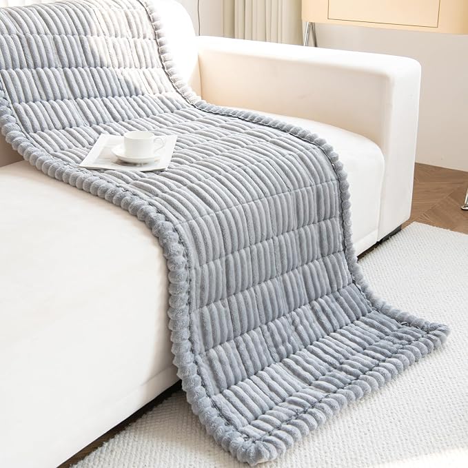 Gumfolk Pet Couch Covers for Sofa Slipcovers Couch Protector for Dogs Washable Cushion Cover, Sofa Pad Blanket Furniture, Grey, 27in*83in