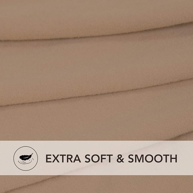 PureFit Super Stretch Sectional Couch Covers - 2 pcs Spandex Non Slip Sofa Covers with Elastic Bottom for L Shape Sectional Sofa Couch, Great for Kids & Pets (3 Seat Sofa + 2 Seat Chaise, Camel)