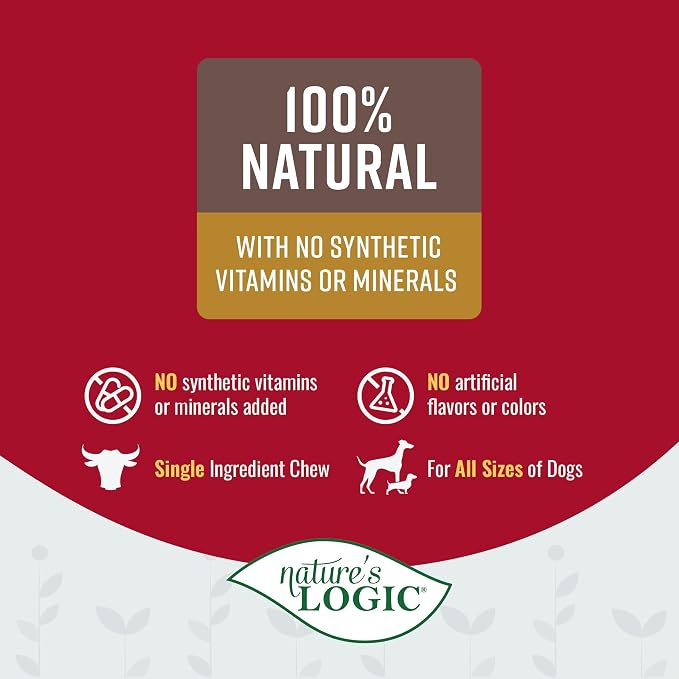 Nature's Logic Beef Femur Slices Dog Chews - Supports Dental Health - Ideal for Aggressive Chewers - Long-Lasting Chew - Beef Femur Slices Treat