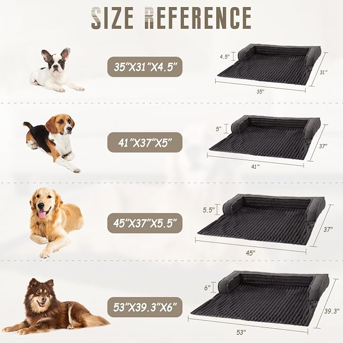 WINDRACING Luxury Dog Couch Bed, Washable Calming Dog Couch Cover, Couch Protector for Dogs, Waterproof Sofa Bed, Pet Bed Mats for Couch, Pet Couch Covers for Sofa (Grey