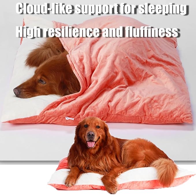 Snuggle Burrow Bed, SnuggleBurrow Removable Covered Burrow Dog Bed, Dachshund Bed Cave, Washable Indoor Pets Sleeping Bag for Small Medium Large Size Pet (Blue,X-Large)