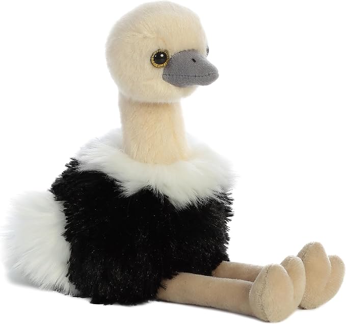 Aurora® Adorable Mini Flopsie™ Ozzi™ Stuffed Animal - Mini Companions Ready for Playful Adventures - for Kids All Ages, Toddlers, Adults, and Families - Black 8 Inches