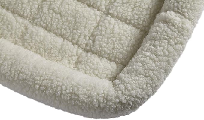 MidWest Homes for Pets QuietTime Dog Bed - White Fleece Bolster, Ultra-Soft and Machine Washable, Fits 48-Inch Crates and Carriers, for Extra-Large Breed Dogs