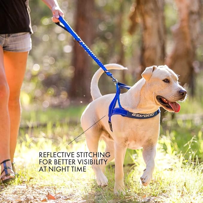 EzyDog Quick Fit Dog Harness – No Pull Harness for Training, Everyday Walking, and Easy Control - Adjustable Fit, Reflective, and Padded (XX-Small, Pink Camo)