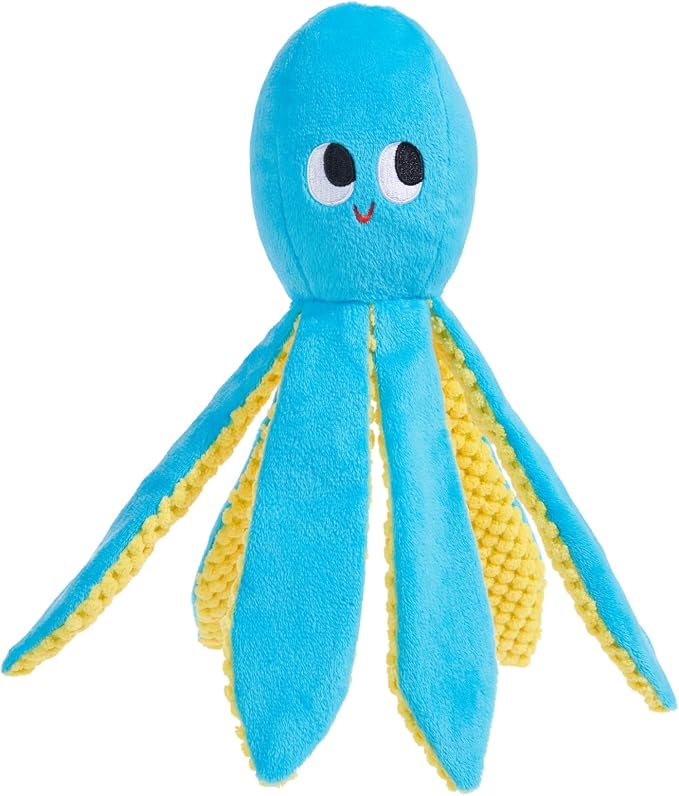 Barkbox Odd Odd Otto Plush Dog Toy | Octopus Toy with Whip-N-Flip Legs, Hidden Squeaker Ball & Crinkle | Fun Thrash Toy for Dogs