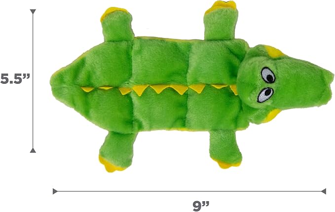 Outward Hound Squeaker Matz Plush Gator Dog Toy, Small