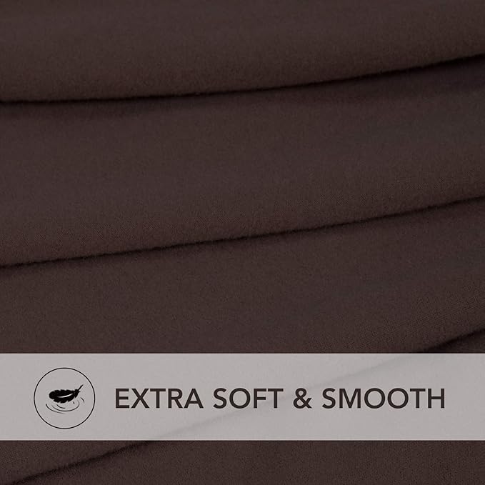 PureFit Super Stretch Sectional Couch Covers - 2 pcs Spandex Non Slip Sofa Covers with Elastic Bottom for L Shape Sectional Sofa Couch, Great for Kids & Pets（3 Seat Sofa + 3 Seat Chaise, Chocolate