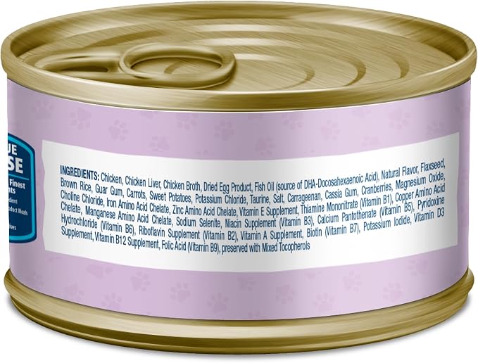 Blue Buffalo Baby Blue Natural Kitten Wet Cat Food, Healthy Growth Formula with DHA, Chicken Recipe Multi-Pack, 3-oz. Cans (Pack of 24)