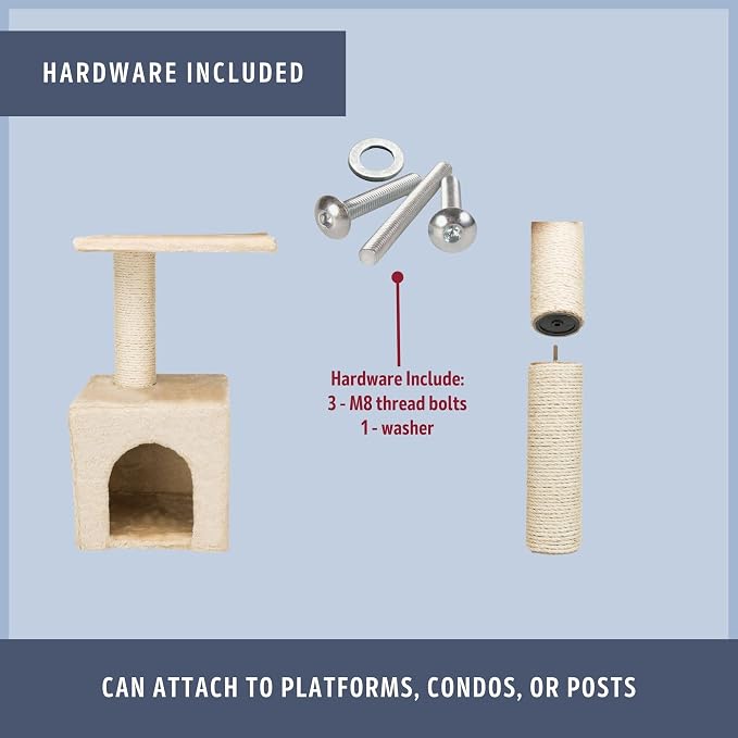 Trixie Replacement Sisal Post for Scratching Posts, Cat Trees and Cat Towers, 3.5 in x 11.8 in (9 x 30 cm)