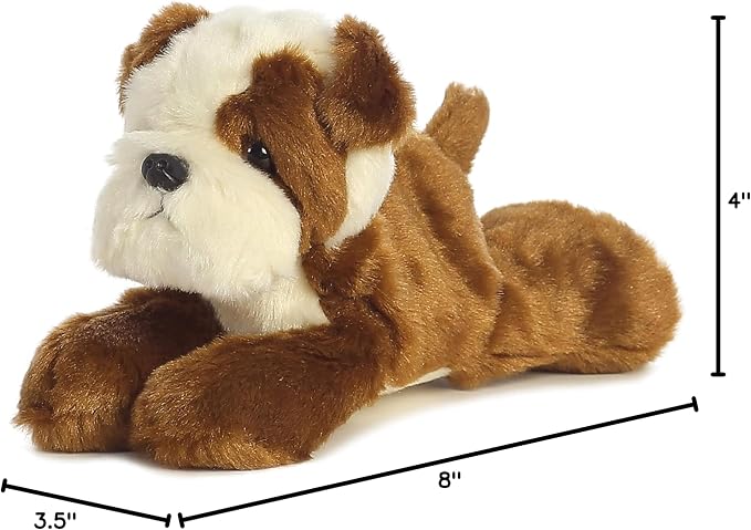 Aurora® Adorable Mini Flopsie™ Semper Fi Stuffed Animal - Mini Companions Ready for Playful Adventures - for Kids All Ages, Toddlers, Adults, and Families - Brown 8 Inches