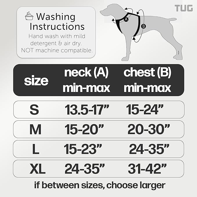 TUG Grab Dog Harness | Integrated Traffic Leash Magnetically Attached for Quick Control (Large/Cream)
