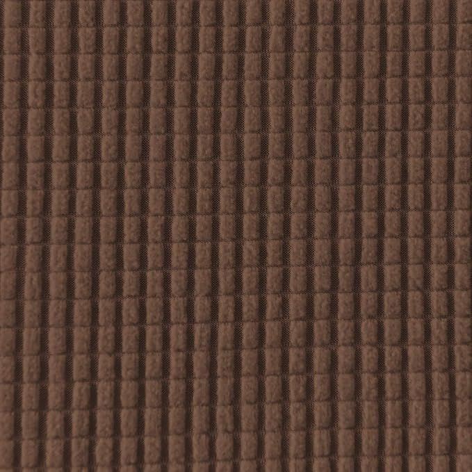 Easy-Going Stretch 4 Seater Sofa Slipcover 1-Piece Sofa Cover Furniture Protector Couch Soft with Elastic Bottom for Kids, Polyester Spandex Jacquard Fabric Small Checks Brown