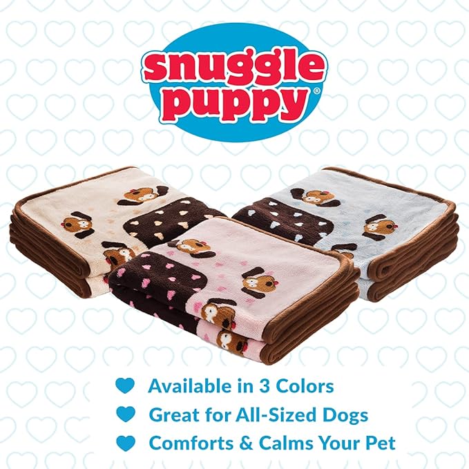 Snuggle Puppy Blanket for Pets - Cozy Dog Blanket for Small Dogs - Machine Washable Dog Blanket in Blue