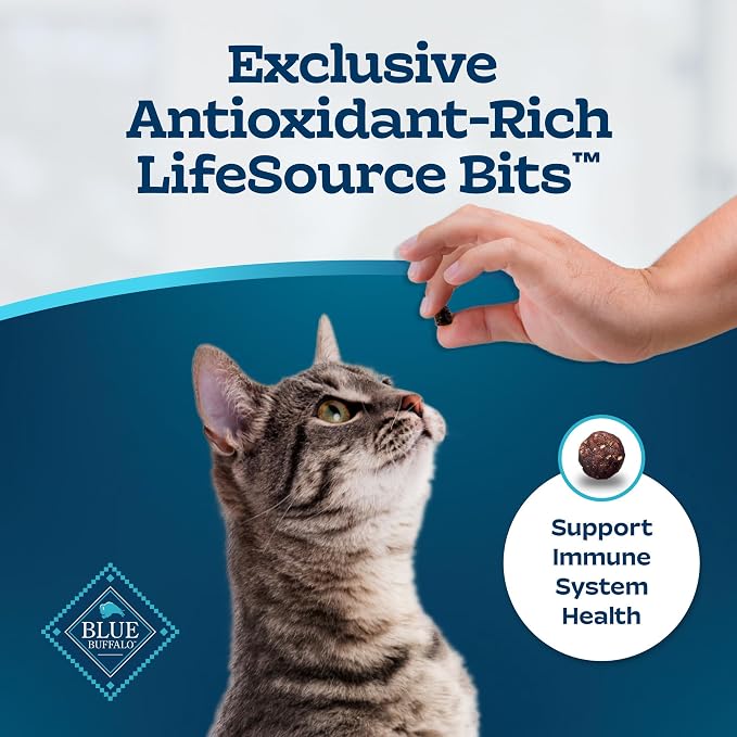 Blue Buffalo Tastefuls Chicken & Brown Rice Recipe Adult Indoor Dry Cat Food for Weight Control & Hairball Control, Real Chicken First, Natural Cat Food Made with Natural Ingredients, 7 lbs.
