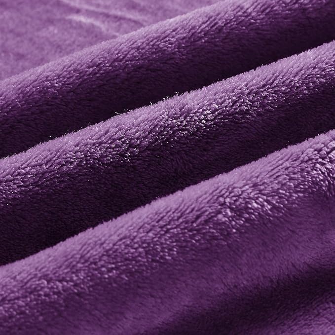 BEDELITE Fleece Blanket Purple Throw Blanket for Couch & Bed, Luxury Plush Cozy Fuzzy Blanket 50" x 70", Super Soft Warm Lightweight Fall Throw Blanket for Travel Camping