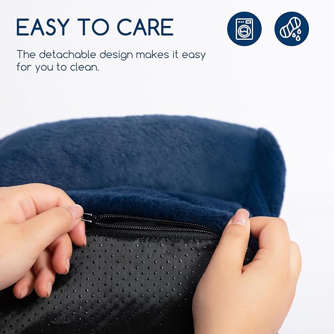 Hollypet Fluffy Dog Cat Bed Pet Couch Beds Plush Soft Warming Washable Puppy Bed for Small Medium Dogs and Large Cats, Cobalt Blue, 24" L x 18" W x 10" Th