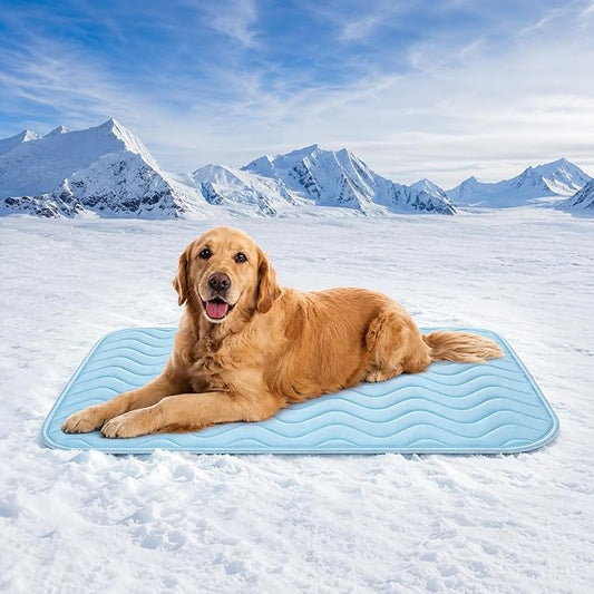 Dog Cooling Mat for Large Dogs, 40"x28" Breathable Self Cooling Crate Mat for Dogs & Cats, Portable Washable Pet Cooling Pad for Kennel, Sofa, Bed, Floor, Car Travel Indoor Outdoor Summer Use