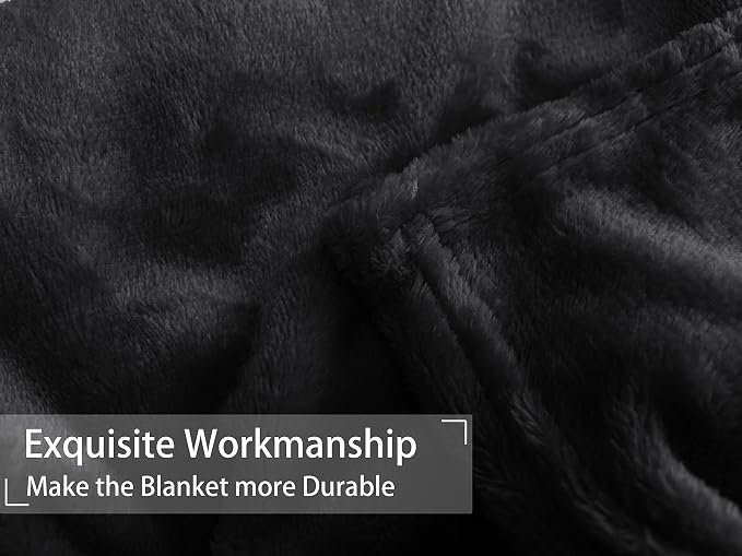 iMaylex Soft Puppy Flannel Fleece Blanket for Pet Dog Cat, Plush Microfiber, Cozy and Lightweight, Black, Pet, 27 x 39 inch (70 x 100 cm)