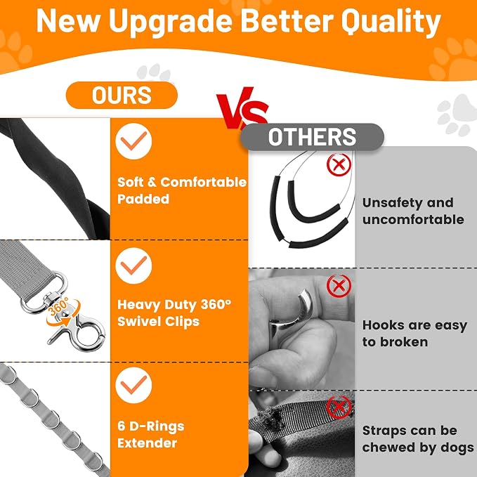 Dog Grooming Belly Strap - Dog Grooming Loops for Table Arm Extender with Clamp Extension Loop Bathing Restraint Leash No Sit Haunch Holder for Small & Medium Dogs Hair Cutting Washing (Gray)