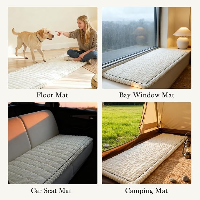 Linear Grid Couch Cover for Dogs Non Slip - Thick Wear-Resistant Pet Sofa Protector for 3 Cushion Couch Large Silicone Particles Washable Furniture Mat for Dogs Cats Sectional