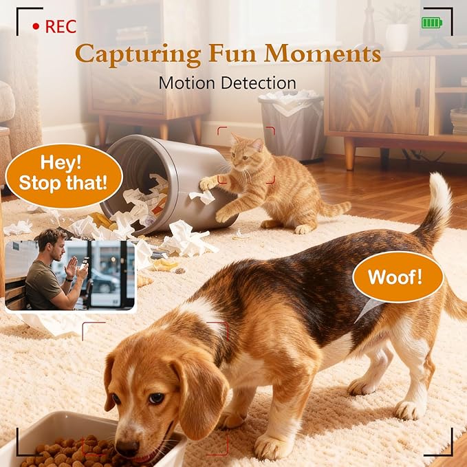 Yakry Automatic Dog Feeder with Camera - 8L/33 Cups Smart Pet Feeder for Small/Medium Dogs & Cats, 5GHz/2.4GHz WiFi App Control, 1080P HD Night Vision, 2-Way Audio, Timed Dry Food Dispenser Indoor