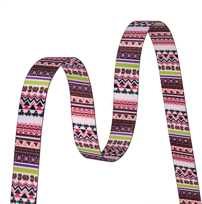 Mihqy Dog Collar with Bohemia Floral Tribal Geometric Patterns - Soft Ethnic Style Collar Adjustable for Small Medium Large Dogs(Pink Bohemia,L)