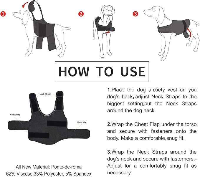 Comfort Dog Anxiety Relief Coat, Dog Anxiety Calming Vest Wrap for Thunderstorm,Travel,4th of July Fireworks,Vet Visits,Separation Anxiety Relief for Dogs (XL,Grey)