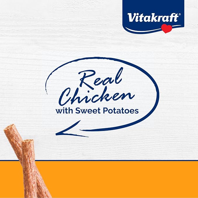 Vitakraft Treaties Dog Treat, Smoked Chicken Recipe with Sweet Potatoes, Value-Pack, 16 Count