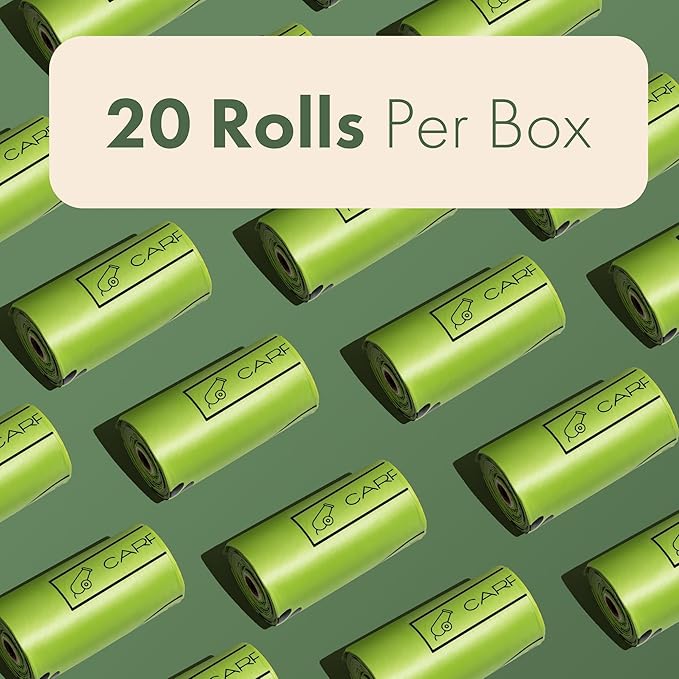 (Not Made In China) 100% Certified Home Compostable Dog Poop Bags,300 Count, Plant Based Refill Rolls, Leakproof Doggie Waste Bag, Unscented, Corn Starch and PBAT, EN 13432 Compliant and TUV Certified