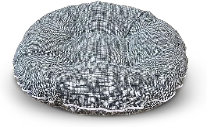 Bessie + Barnie Bagel Bed for Dogs and Cats – Round Pet Bed with 360-Degree Zipper, Waterproof Liner, Machine Washable Cover, Eco-Friendly Polyfill – Plush Donut Puppy Bed for Dogs