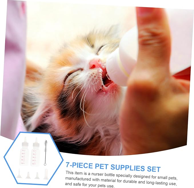 BESPORTBLE 1set Pet Feeding Kit Pet Feeders for Dogs Cats Lightweight Portable Nursing Bottles Leakage Prevention Complete Accessories for Easy Feeding for Puppies Kittens