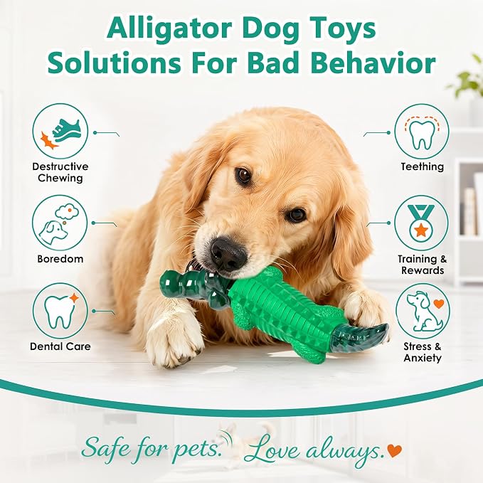 Fuufome Tough Dog Chew Toys for Small & Medium and Large Dogs，Long-Lasting Chew Toys for Gentle to Moderate Chewers, Great for Indoor & Outdoor Play, Easy to Clean