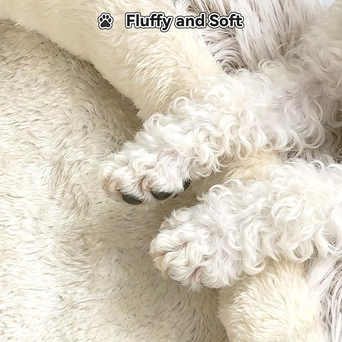 YooxArmor Washable Dog Bed, Windproof Round Hooded Cat Bed Cave for Small Medium Pets, Self Warming Anti-Anxiety House with Fluffy Cover (Pink-M)