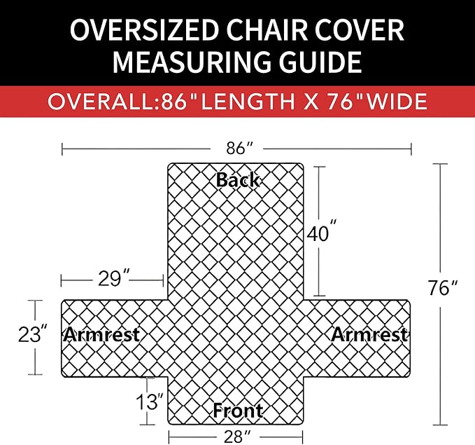 Easy-Going Oversized Chair Sofa Slipcover Reversible Sofa Cover Water Resistant Couch Cover Furniture Protector Cover with Elastic Straps for Pets Dog Cat (Oversized Chair, Dark Blue/Ivory)