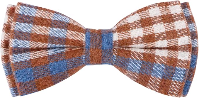 Faleela Soft &Comfy Bowtie Dog Collar,Detachable and Adjustable Bow Tie Collar,for Small Medium Large Pet (Large(Pack of 1), Blue and Whit)