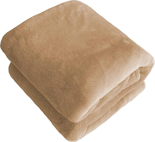 iMaylex Soft Puppy Flannel Fleece Blanket for Pet Dog Cat, Plush Microfiber, Cozy and Lightweight, Camel, Pet, 27 x 39 inch (70 x 100 cm)