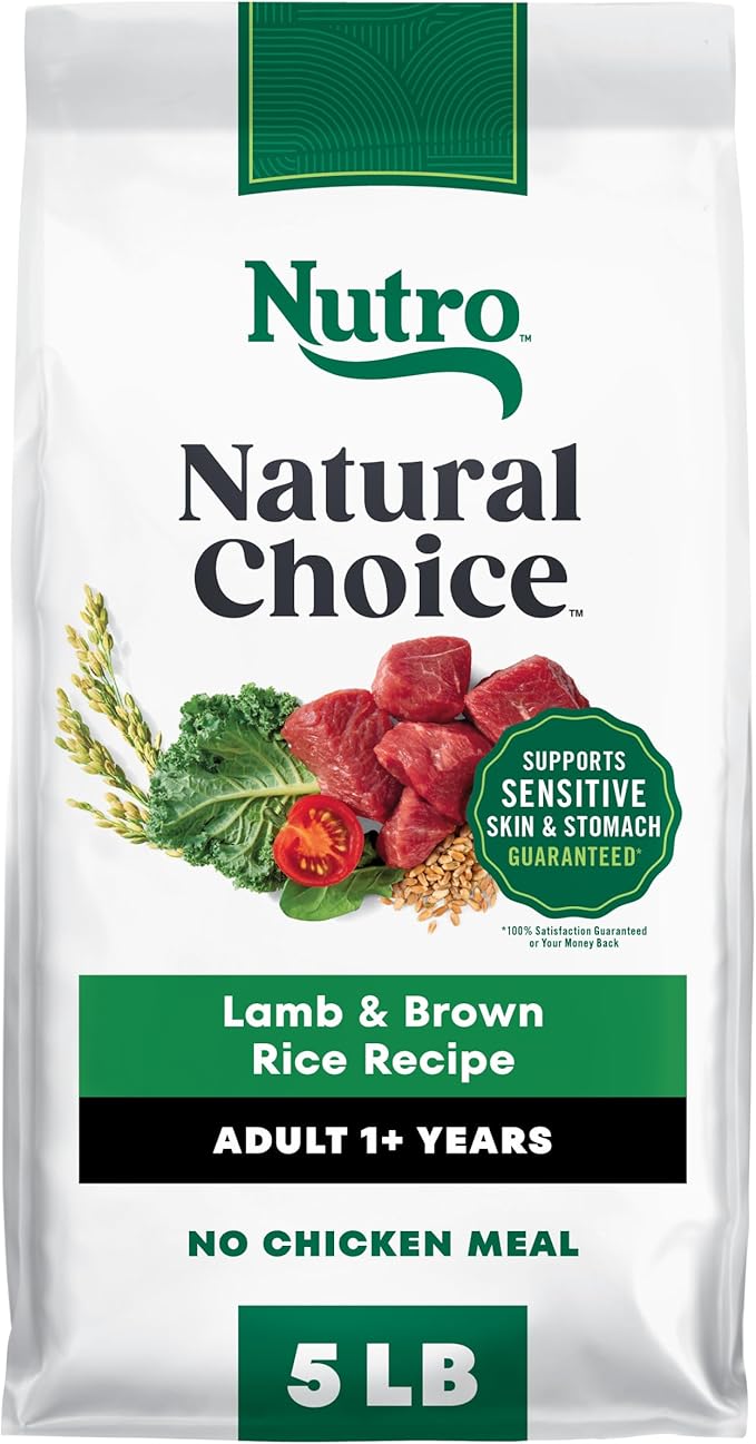 Nutro Natural Choice Dry Dog Food, Adult Dog Food Dry Lamb and Brown Rice Recipe, 5 lbs.