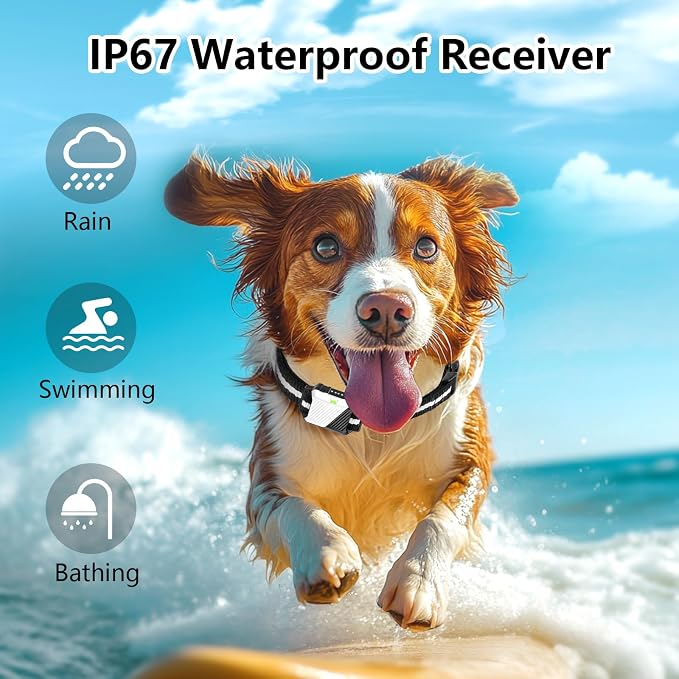 Shock Collar for Dogs, Dog Training Collar with Remote Control for 2 Dogs, 3 Training Modes with Beep, Vibration and Satic, Waterproof, Rechargeable for Large Medium