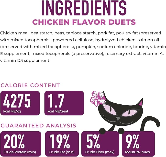 Tiki Cat Duets Cat Treats, Chicken Flavor, 2 oz. Pouch (8 Count)