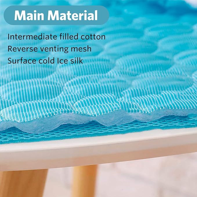 Dog Cooling Mat 22"x28" Q-Max>0.4, Absorbent & Pressure-Activated Self-Cooling, Non-Slip Scratch Resistant, Washable Cooling Mat for Dogs, Cooling Pad for Dog Bed Mats for Car Crate Patio Outdoor