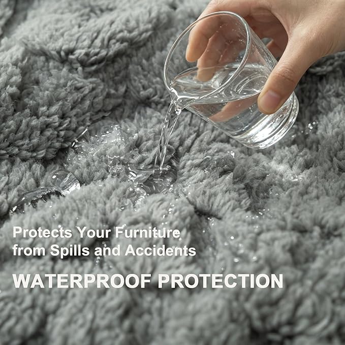 Waterproof Dog Blanket Reversible, Leakproof Pet Blanket for Large Dogs, Soft Furniture Sofa Couch Cover Protector Washable, Fleece Cat Throw Bed, Reversible Washable Soft Plush