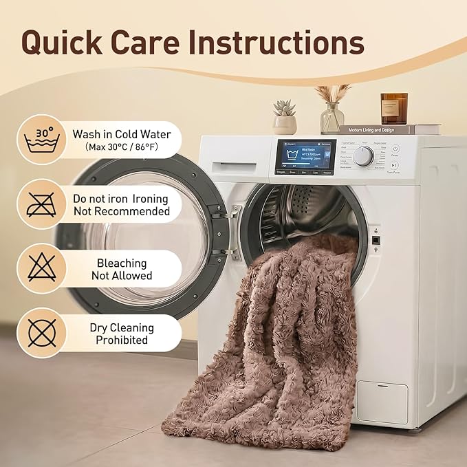Cat Blanket for Indoor Cats Ultra-Soft Plush Small Blanket Machine Washable Cozy Calming for Kittens Cats Bed Couch Car 21"x18" Coffee