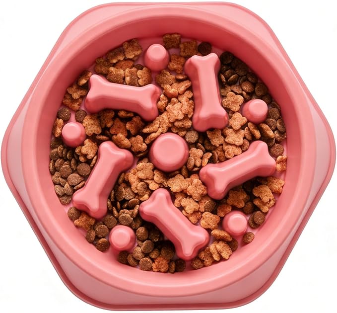 Slow Feeder Dog Bowls Anti Gulping Reduces Gastric Burden Prevents Bloat and Digestive Issues Safe Durable Material Easy to Clean Puppy Slow Feeder Bowl for Healthy Eating Excess Energy Management