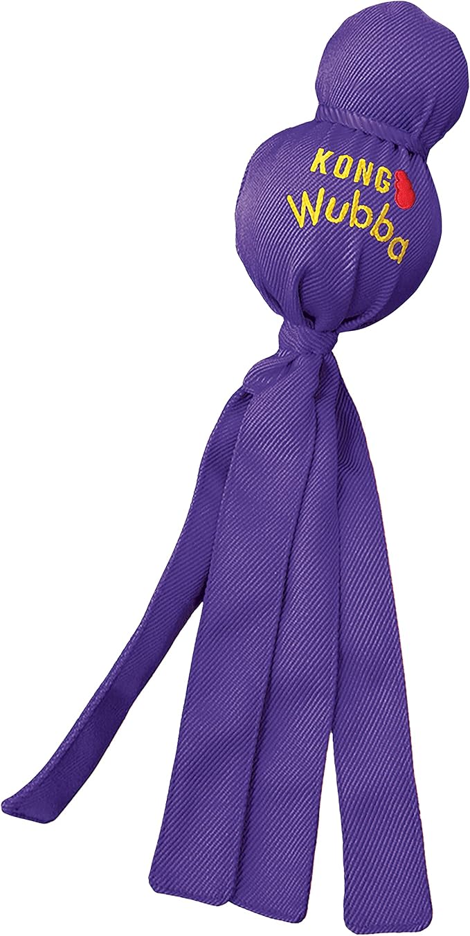 KONG Wubba - Dog Toy for Tug of War & Fetch - Dog Supplies for Puppy & Dog Playtime - Outdoor & Indoor Dog Toy - for Small Dogs