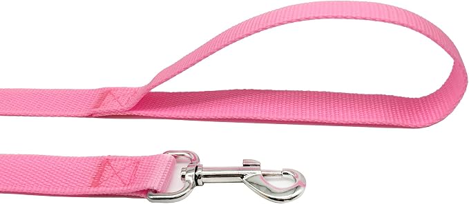 TAIAN 5 FT Strong Dog Leash, Nylon Dog Leashes for Small Medium Large Dogs Pink