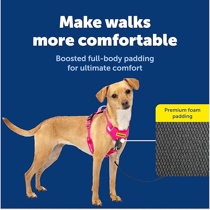 PetSafe Easy Walk Comfort No-Pull Dog Harness Full-Body Padding - Better Walks on the First Use - 5 Points of Adjustment X-Small, Pink