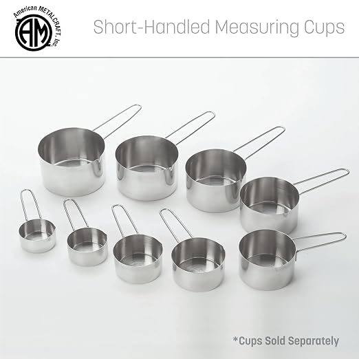 American Metalcraft MCW125 Stainless Steel Measuring Cup, Wire Handle, 1 1/4-Inch Cup